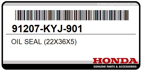 Honda 91207-KYJ-901 Oil Seal (22X36x5)