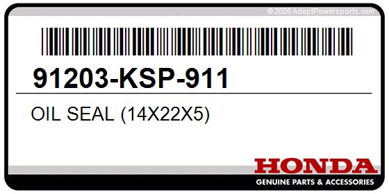 Honda 91203-KSP-911 Oil Seal (14X22x5)