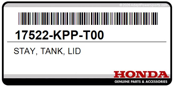Honda 17522-KPP-T00 Stay, Tank, Lid