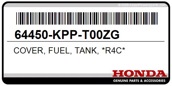 Honda 64450-KPP-T00ZG Cover, Fuel, Tank, *R4c*