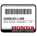 Honda 33450-KYJ-305 Turn, Signal, Assembly, L., Fr., (12V, 21W), (Coo)
