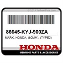 Honda 86645-KYJ-900ZA Mark, Honda, (80Mm), (Type2)