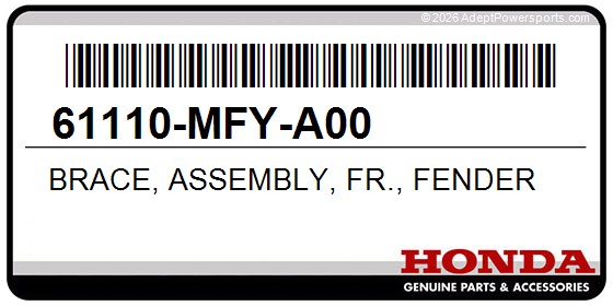 Honda 61110-MFY-A00 Brace, Assembly, Fr., Fender