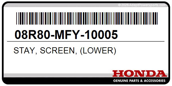 Honda 08R80-MFY-10005 Stay, Screen, (Lower)