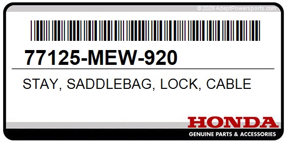 Honda 77125-MEW-920 Stay, Saddlebag, Lock, Cable