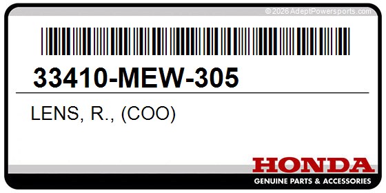 Honda 33410-MEW-305 Lens, R., (Coo)