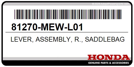 Honda 81270-MEW-L01 Lever, Assembly, R., Saddlebag