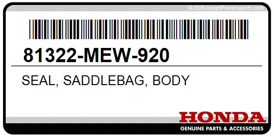 Honda 81322-MEW-920 Seal, Saddlebag, Body