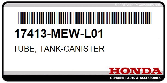 Honda 17413-MEW-L01 Tube, Tank-Canister