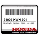 Honda 91009-KWN-901 Bearing, Radial, Ball, Uu, (6205)