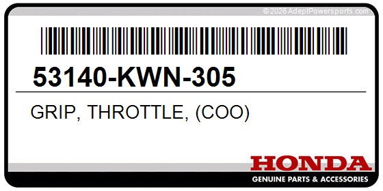 Honda 53140-KWN-305 Grip, Throttle, (Coo)