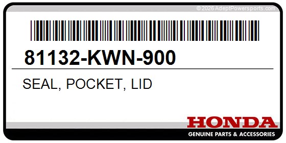 Honda 81132-KWN-900 Seal, Pocket, Lid