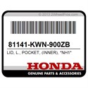 Honda 81141-KWN-900ZB Lid, L., Pocket, (Inner), *Nh1*