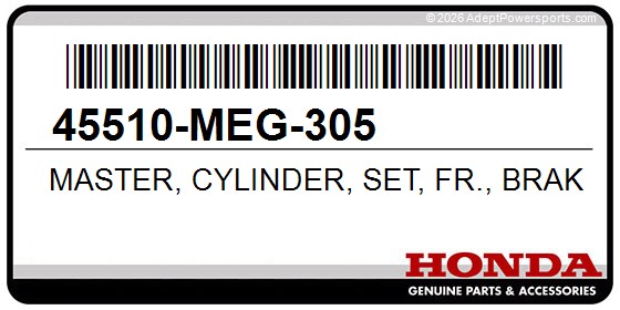 Honda 45510-MEG-305 Master, Cylinder, Set, Fr., Brake(Coo), (Nissin)