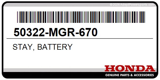 Honda 50322-MGR-670 Stay, Battery