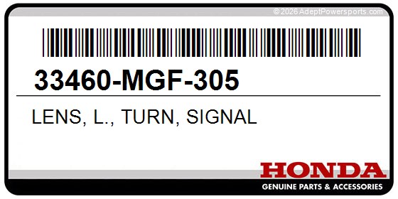 Honda 33460-MGF-305 Lens, L., Turn, Signal