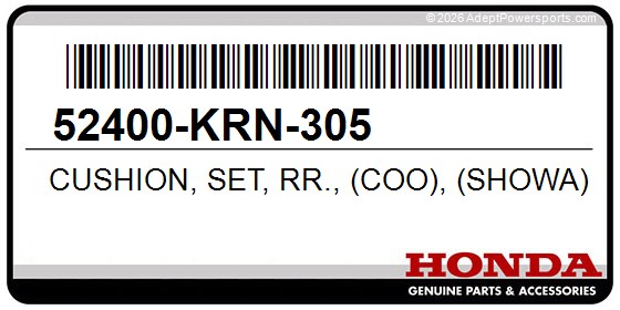 Honda 52400-KRN-305 Cushion, Set, Rr., (Coo), (Showa)