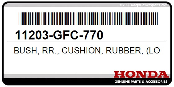Honda 11203-GFC-770 Bush, Rr., Cushion, Rubber, (Lower)