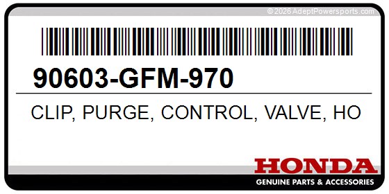 Honda 90603-GFM-970 Clip, Purge, Control, Valve, Hose