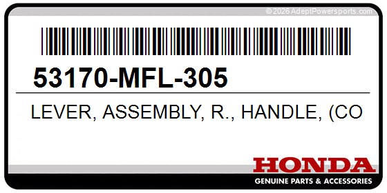 Honda 53170-MFL-305 Lever, Assembly, R., Handle, (Coo)