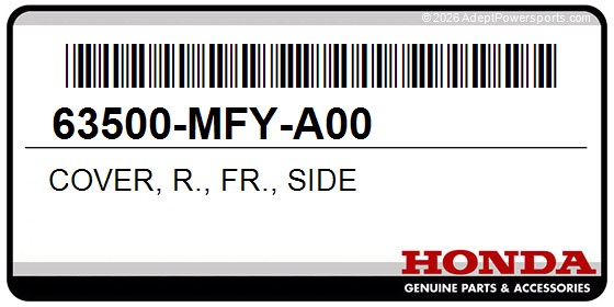 Honda 63500-MFY-A00 Cover, R., Fr., Side