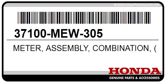 Honda 37100-MEW-305 Meter, Assembly, Combination, (Mph/Kph)(Coo)