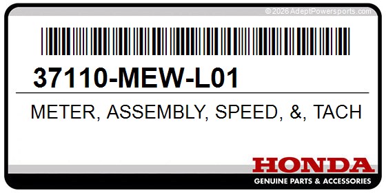 Honda 37110-MEW-L01 Meter, Assembly, Speed, &, Tacho, &, Fuel, &, Temperature, (Mph/Kph)