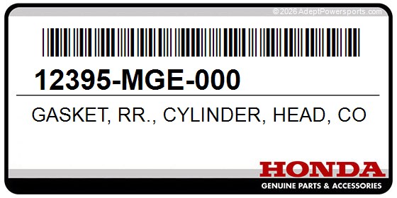 Honda 12395-MGE-000 Gasket, Rr., Cylinder, Head, Cover