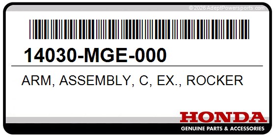 Honda 14030-MGE-000 Arm, Assembly, C, Ex., Rocker