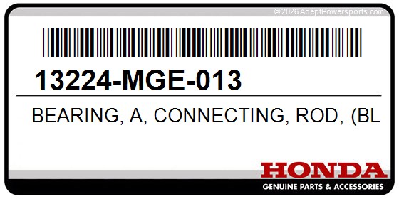 Honda 13224-MGE-013 Bearing, A, Connecting, Rod, (Blue)