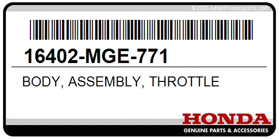 Honda 16402-MGE-771 Body, Assembly, Throttle