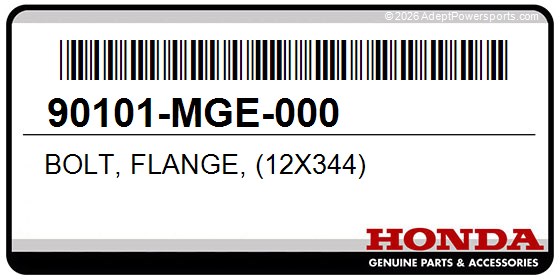 Honda 90101-MGE-000 Bolt, Flange, (12X344)