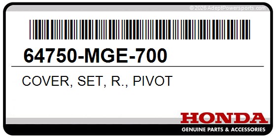 Honda 64750-MGE-700 Cover, Set, R., Pivot