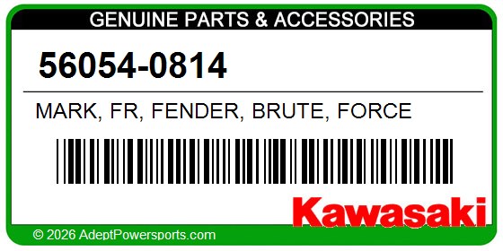 Kawasaki 56054-0814 Mark, Fr, Fender, Brute, Force