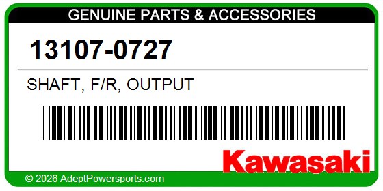 Kawasaki 13107-0727 Shaft, F/R, Output