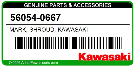 Kawasaki 56054-0667 Mark, Shroud, Kawasaki