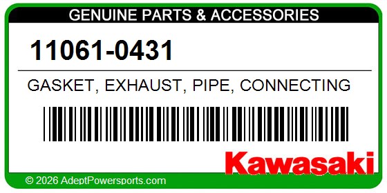 Kawasaki 11061-0431 Gasket, Exhaust, Pipe, Connecting