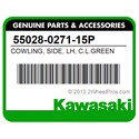 Kawasaki 55028-0271-15P Cowling, Side, Lh, C.L.Green