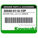 Kawasaki 36040-0114-15P Cover-Tail, Lh, C.L.Green