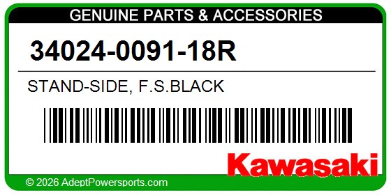Kawasaki 34024-0091-18R Stand-Side, F.S.Black