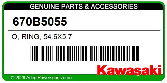 Kawasaki 670B5055 O, Ring, 54.6X5.7