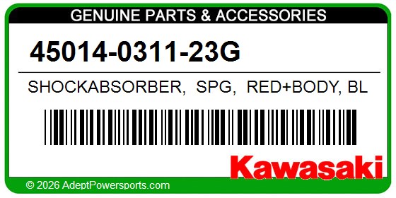 Kawasaki 45014-0311-23G Shockabsorber, Spg, Red+Body, Blk