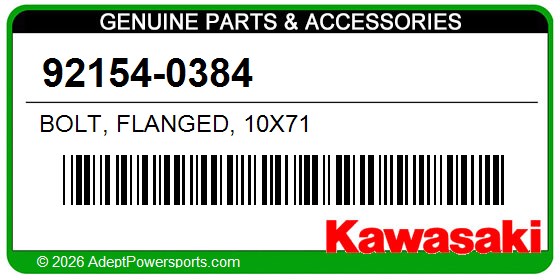 Kawasaki 92154-0384 Bolt, Flanged, 10X71