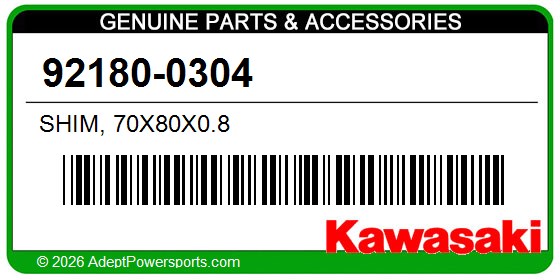 Kawasaki 92180-0304 Shim, 70X80x0.8