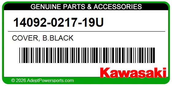 Kawasaki 14092-0217-19U Cover, B.Black