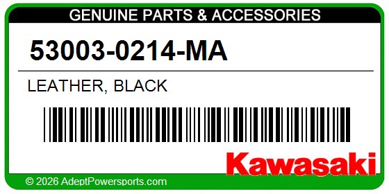 Kawasaki 53003-0214-MA Leather, Black