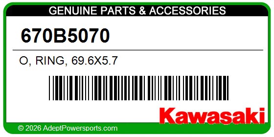 Kawasaki 670B5070 O, Ring, 69.6X5.7