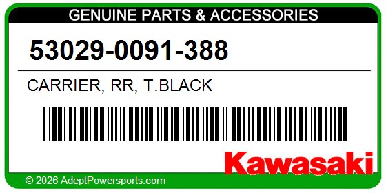 Kawasaki 53029-0091-388 Carrier, Rr, T.Black