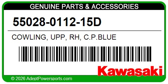 Kawasaki 55028-0112-15D Cowling, Upp, Rh, C.P.Blue