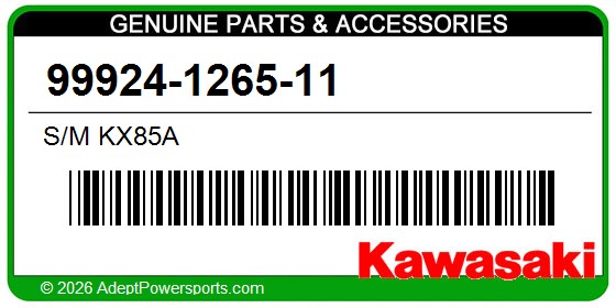Kawasaki 99924-1265-11 S/M Kx85a
